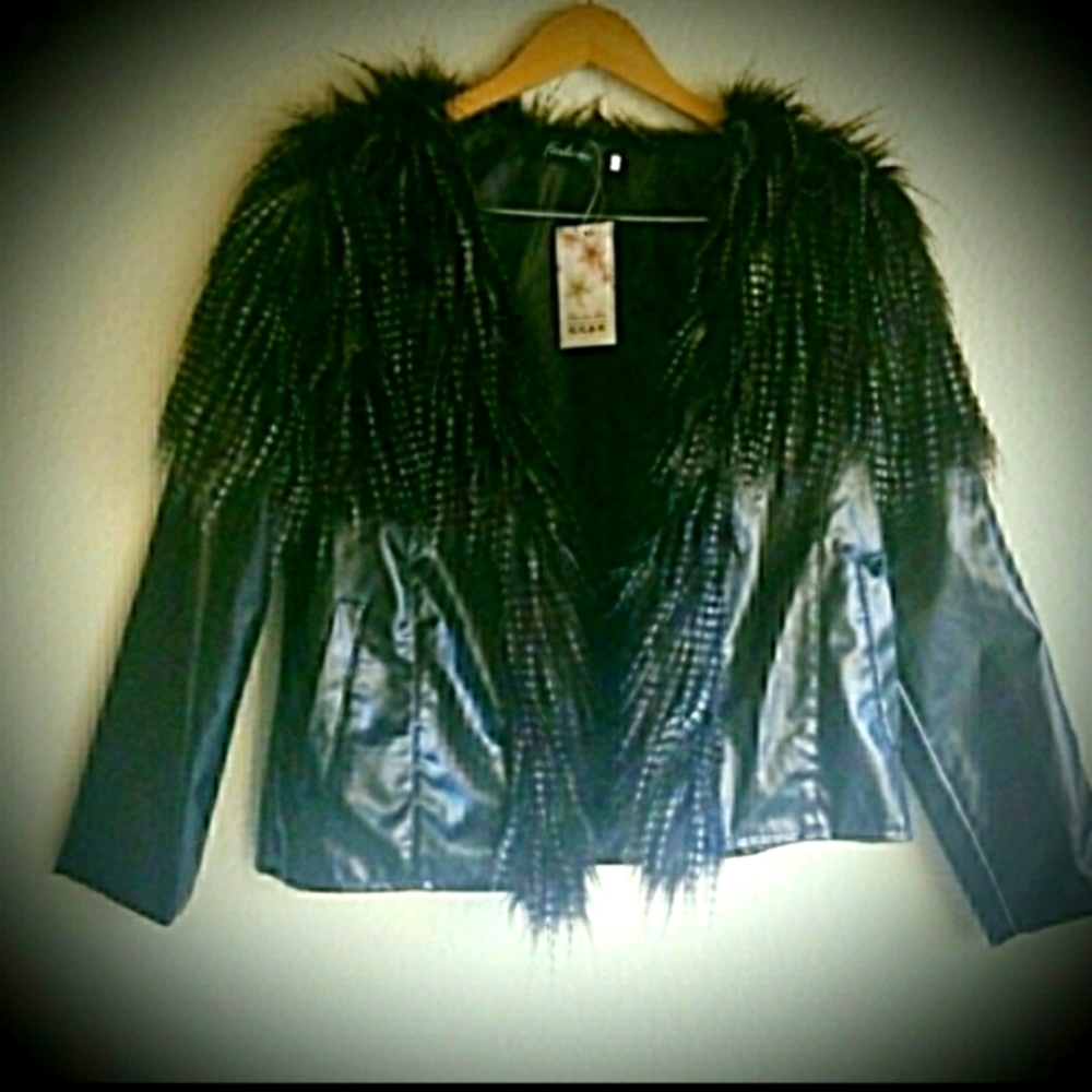 Vegan faux fur jacket